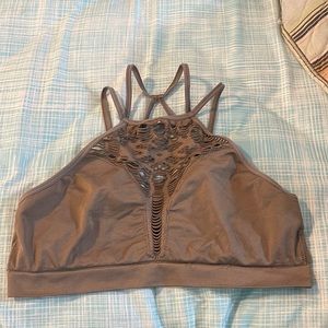 Wishlist,Taupe/Brown Halter, Cage Bralette. Non padded. M/L